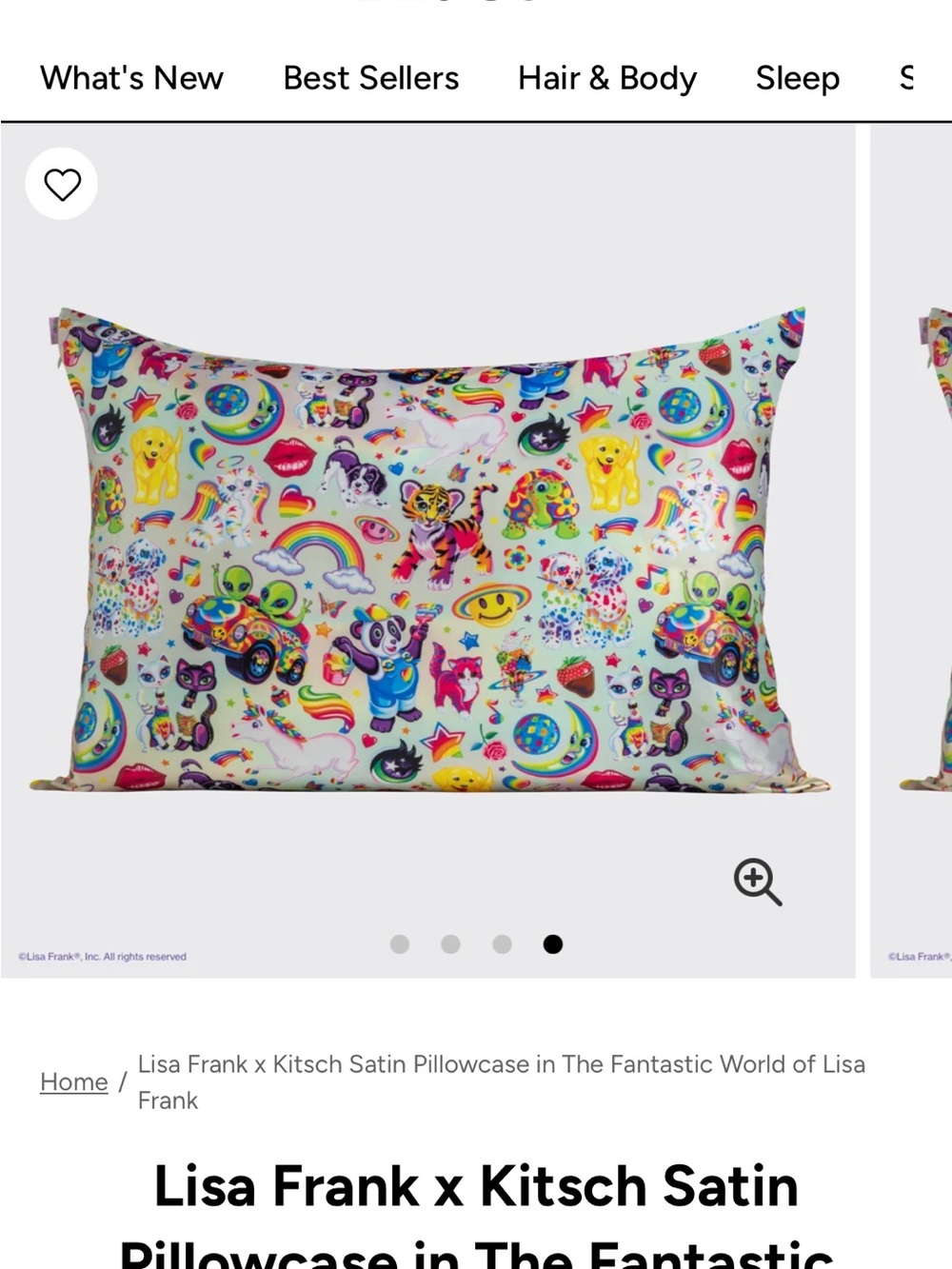 Lisa Frank X Kitsch Pillowcases